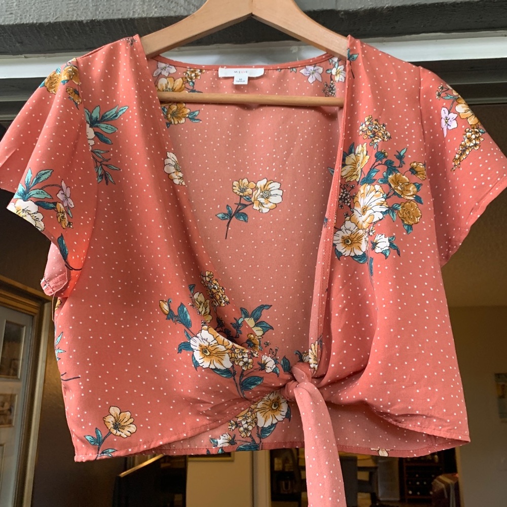 Cropped wrap top